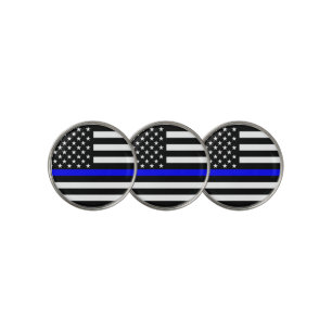 American Thin Blue Line Symbolic on on a Golf Ball Marker
