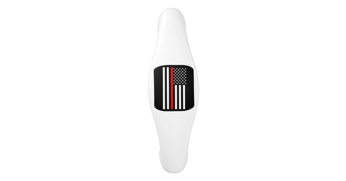 American Thin Red Line Decor Ceramic Cabinet Pull Zazzle Com