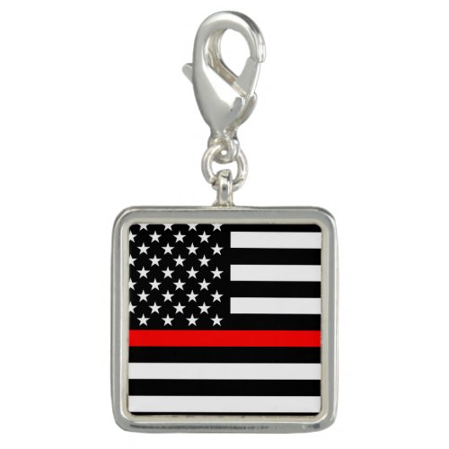 American Thin Red Line Graphic Decor on a Charm