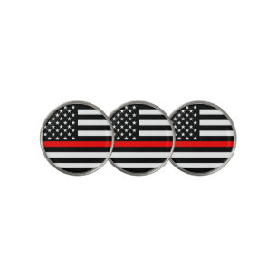 American Thin Red Line Symbolic on on a Golf Ball Marker