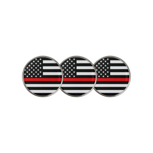 American Thin Red Line Symbolic on on a Golf Ball Marker