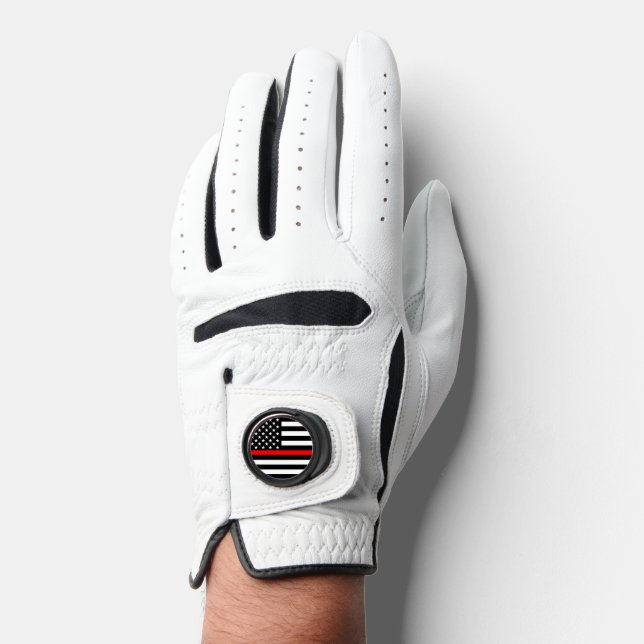American Thin Red Line Symbolic on on a Golf Glove (Front)