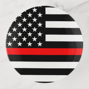 American Thin Red Line Symbolic on on a Trinket Tray