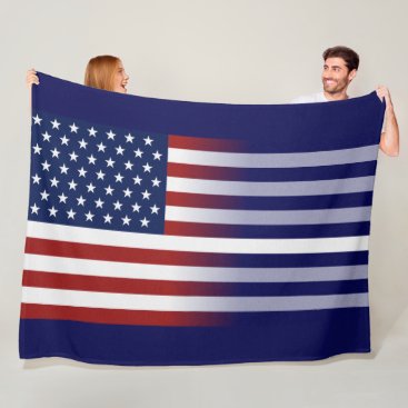 American/Thin White Line Flag Fleece Blanket American/Thin White Line Flag Fleece Blanket