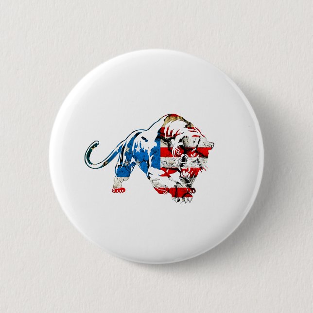 American Tiger Button (Front)