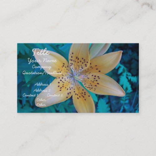 American Tiger Lily Business Card Templates