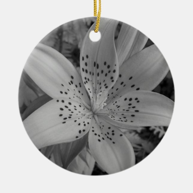 American Tiger Lily Ceramic Ornament (Front)