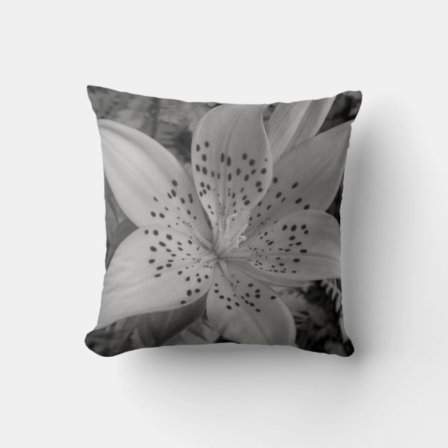 American Tiger Lily Throw Pillow (Front)
