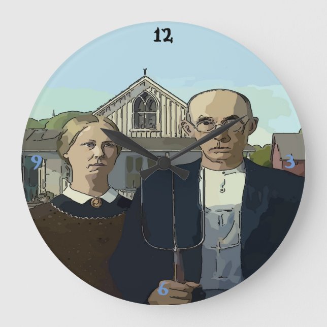 American Time, Famous Art Large Clock (Front)