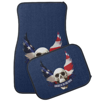 American to the Bone Skull Car Mat