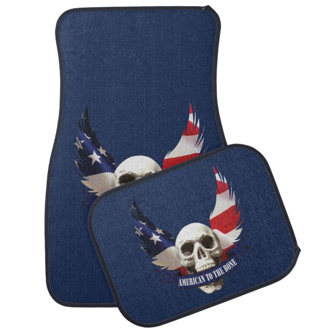 American to the Bone Skull Car Mat (Set)