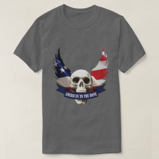 American to the Bone Skull T-Shirt