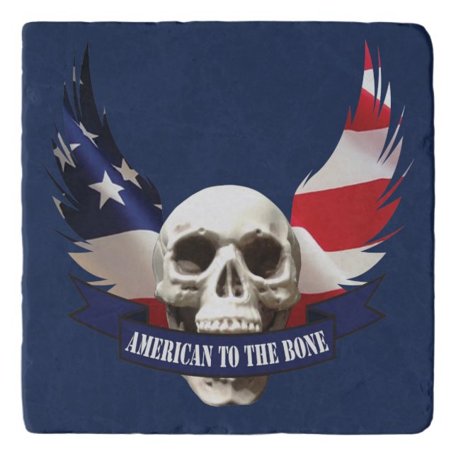 American to the Bone Skull Trivet (Front)