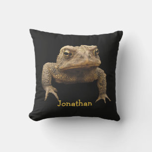 American Toad Animal Brown Black Outdoor Pillow