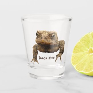 American Toad Back Off Animal Shot Glass
