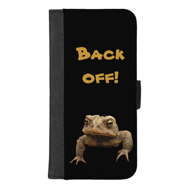 American Toad Back Off iPhone 8/7 Plus Wallet Case