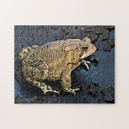 American Toad Digital Art Jigsaw Puzzle