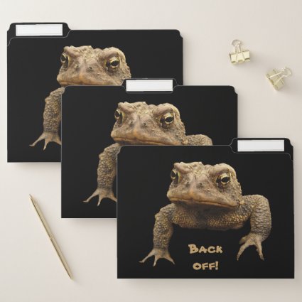 American Toad says Back Off File Folder Set