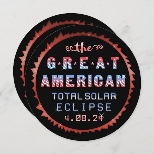 American Total Solar Eclipse 2024 Viewing Party Invitation