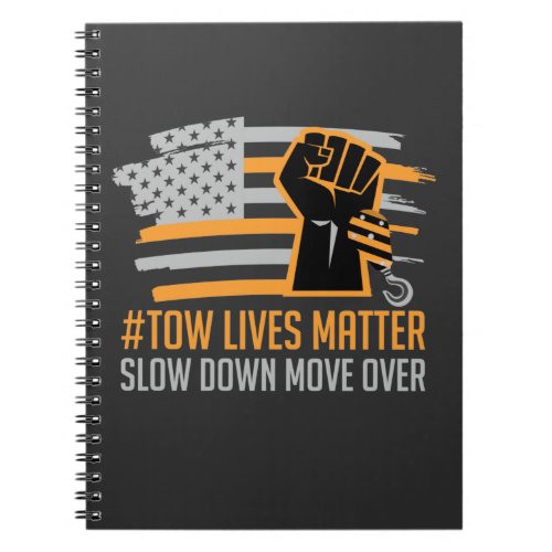 American Tow Truck Driver Towing Trucker Driving Notebook