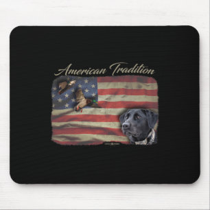 American Tradition Waterfowl Duck Hunting Dog Blac Mouse Pad