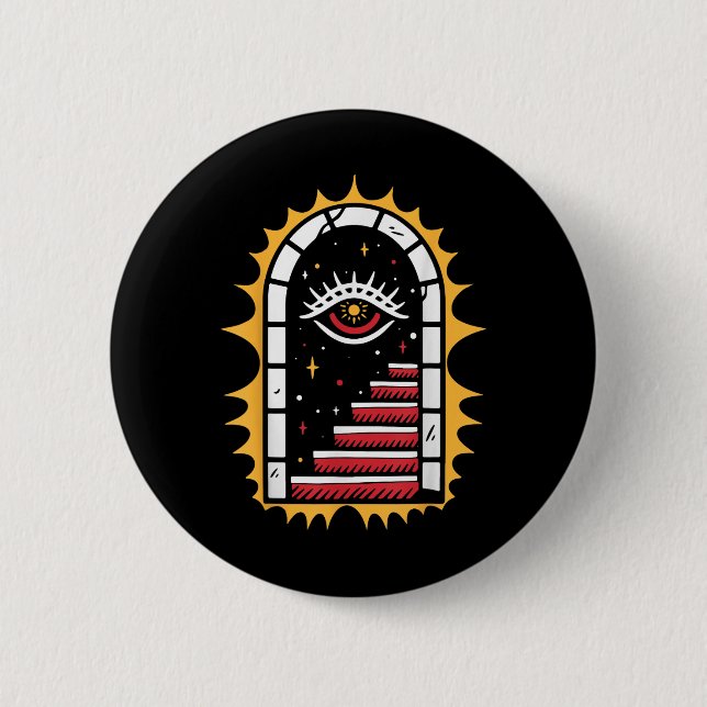 American Traditional Old School Tattoo Flash Ink S Button (Front)