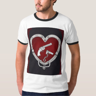 American Traditional Tattoo Design with Rifle Gun  T-Shirt