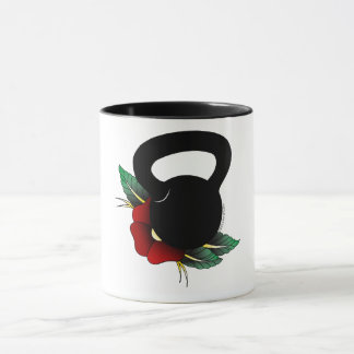 American Traditional Tattoo Flower Kettlebell Mug