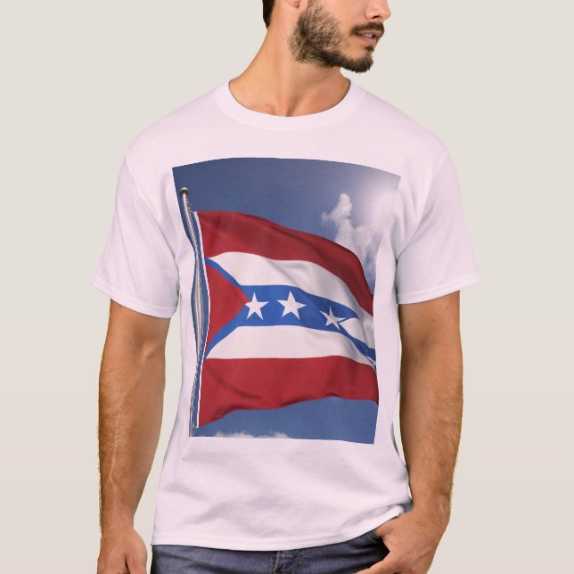 American Traditional Tattoo T-Shirt with USA Flag  (Front)
