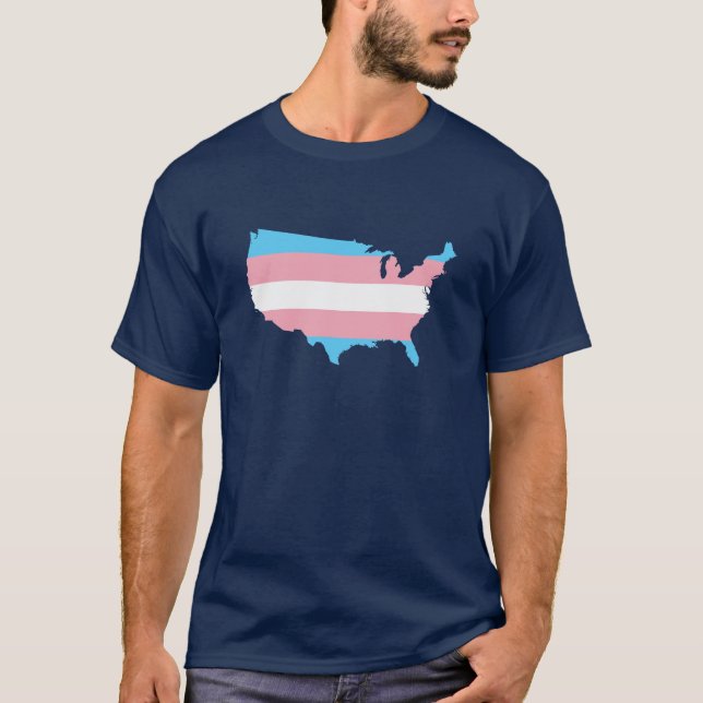 American transgender pride map T-Shirt (Front)