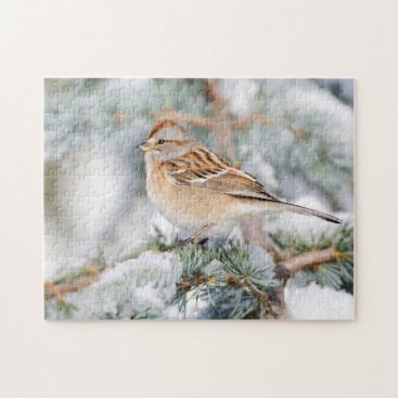 American Tree Sparrow in winter Jigsaw Puzzle