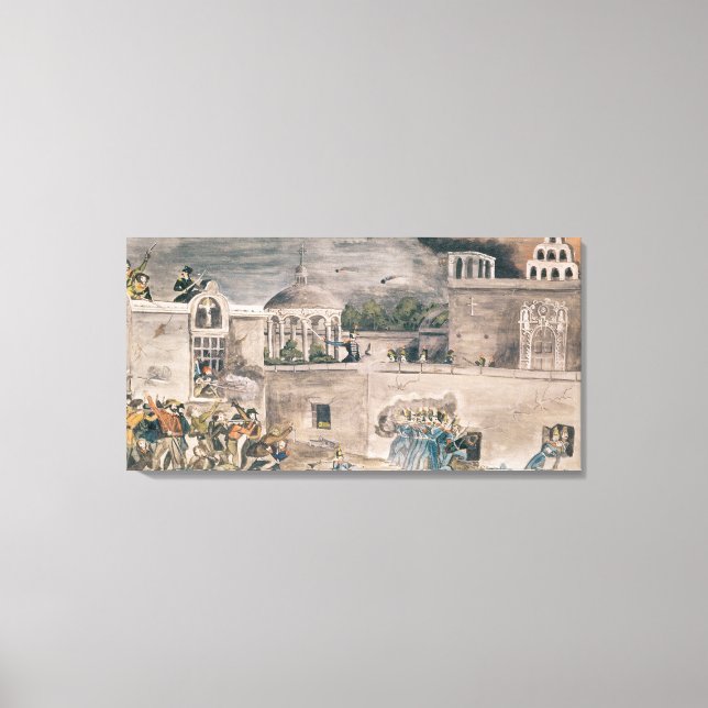 American troops under General Doniphan Canvas Print (Front)