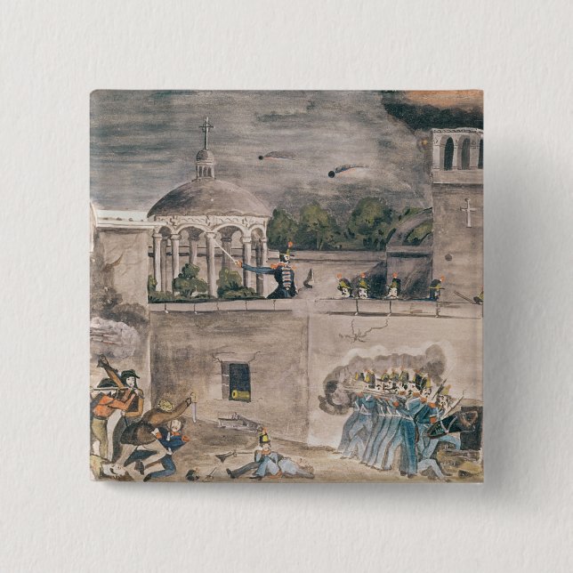 American troops under General Doniphan Pinback Button (Front)