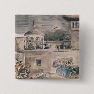 American troops under General Doniphan Pinback Button