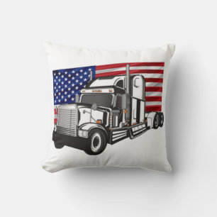 American Truck Throw Pillow