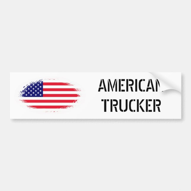 AMERICAN TRUCKER BUMPER STICKER (Front)