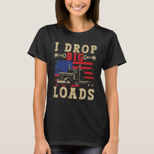 American Trucker For Men Women Semi Truck Driver T-Shirt