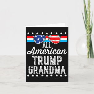 American Trump Grandma American Flag Sungles Trump Card