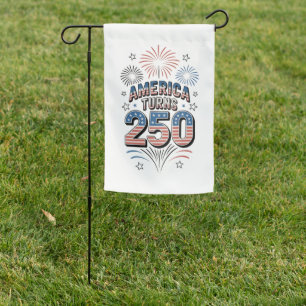 American Turn 250th 4th of July Fireworks  Garden Flag