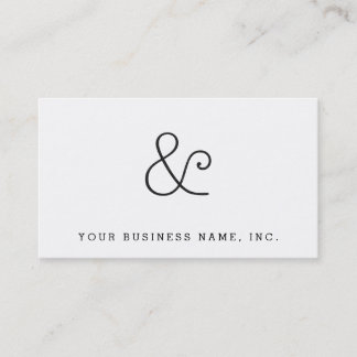American Typewriter Light Letterpress Black Business Card