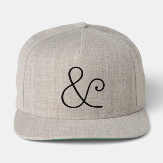 American Typewriter Light Letterpress Black Snap Back Hat