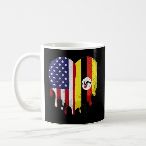 American Uganda Heritage Month Uganda Flag Heart P Coffee Mug