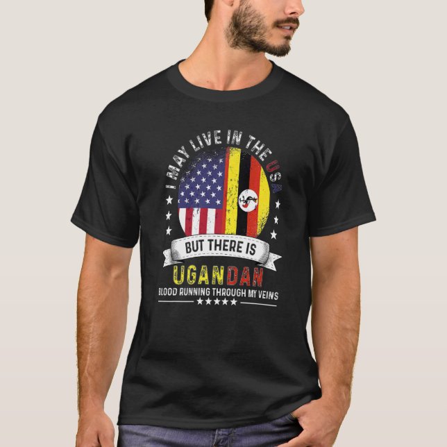 American Ugandan Home in US Patriot American Ugand T-Shirt (Front)