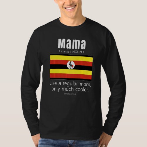American Ugandan Patriot Flag Mothers Day Uganda M T_Shirt