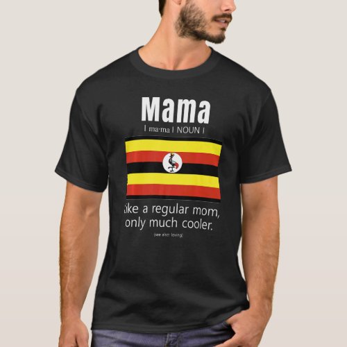 American Ugandan Patriot Flag Mothers Day Uganda M T_Shirt