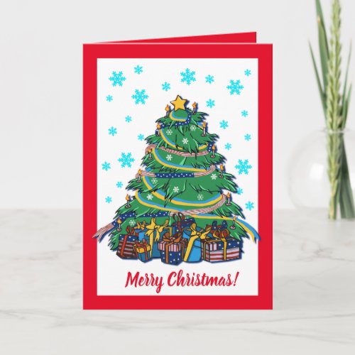 American Ukrainian Christmas Tree Card