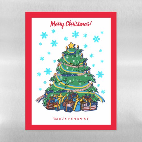 American Ukrainian Christmas Tree Magnetic Dry Erase Sheet