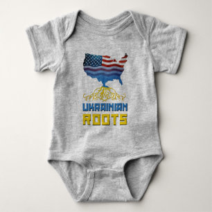 American Ukrainian Roots Baby Bodysuit