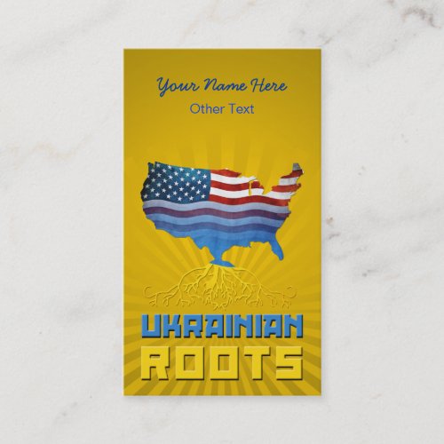 American Ukrainian Roots Business Cards