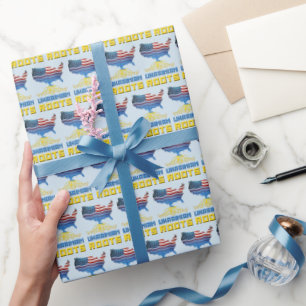 American Ukrainian Roots Wrapping Paper